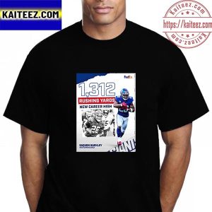 Saquon Barkley 1312 Rushing Yards New Career High Vintage T-Shirt