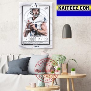 Sean Clifford School Record Career Total Offense With Penn State Football In Rose Bowl Game Art Decor Poster Canvas