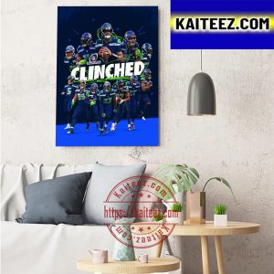 Seattle Seahawks Clinched NFL Playoffs Art Decor Poster Canvas
