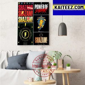 Shazam Fury Of The Gods Promo Art Art Decor Poster Canvas