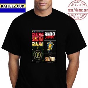 Shazam Fury Of The Gods Promo Art Vintage T-shirt