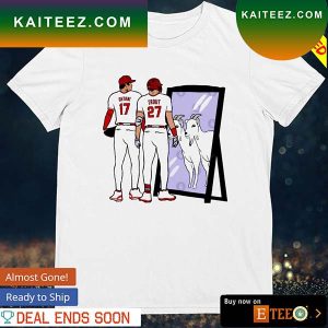 Shohei Ohtani and Mike Trout mirror Goats T-shirt