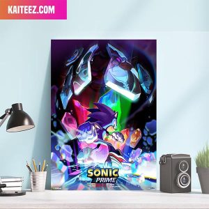 Sonic The Hedgehog Race Across The Shatterverse With Sonic Prime Home Decorations Canvas-Poster