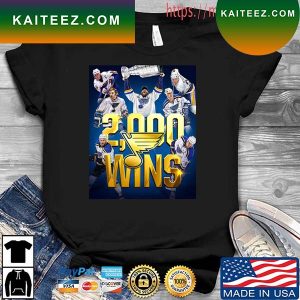 St. Louis Blues The Blues Have Become The Eight NHL Team To Record 2000 Wins T-Shirt