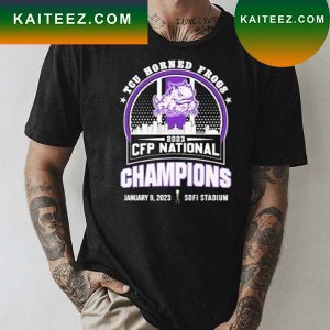 TCU Horned Frogs 2023 CFP National Champions skyline T-shirt