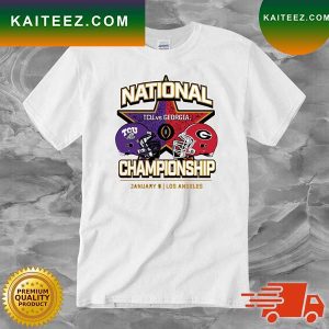 TCU Horned Frogs Vs Georgia Bulldogs College Football Playoff 2023 National Championship Matchup T-Shirt