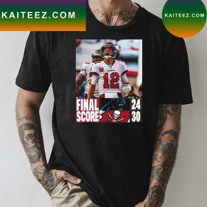 Tampa Bay Buccaneers wins 30 24 Panthers NFL 2022 Gameday matchup final score T-shirt
