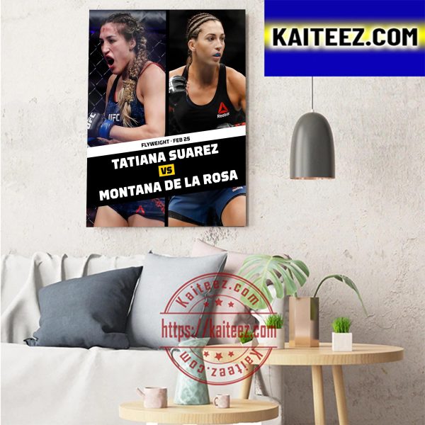 Tatiana Suarez Vs Montana De La Rosa For Flyweight In MMA Fighting Art Decor Poster Canvas