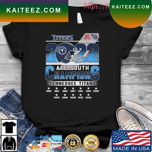 Tennessee Titans 2022 AFC South Champions 1960-2022 T-shirt