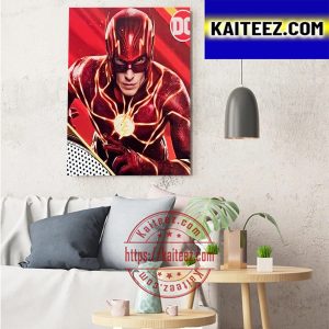 The Flash 2023 Suit Official Promo Art Art Decor Poster Canvas