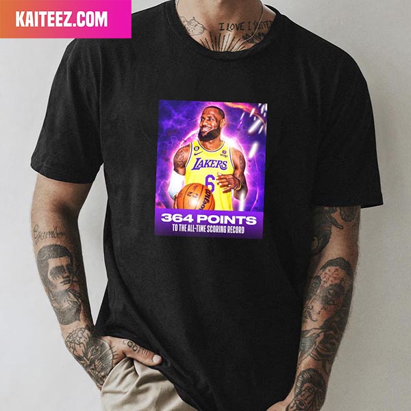 Het formulier het formulier Vermaken The King LeBron James Has 364 Points To The All-Time Scoring Record Of NBA  History Unique T-Shirt - Kaiteez