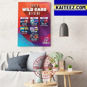 The NFL Playoffs Super Wild Card Weekend Art Decor Poster Canvas