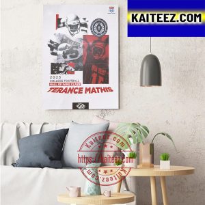 The New Mexico Lobos Football Terance Mathis x 2023 College Football Hall Of Fame Art Decor Poster Canvas