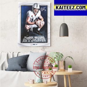 The Penn State Football Sean Clifford School Record Most QB Wins As A Starter Art Decor Poster Canvas