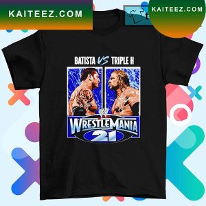 Triple H Vs. Batista WrestleMania 21 signatures T-shirt