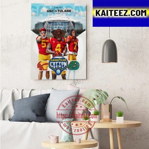 USC Trojans Vs Tulane In Goodyear Cotton Bowl Art Decor Poster Canvas