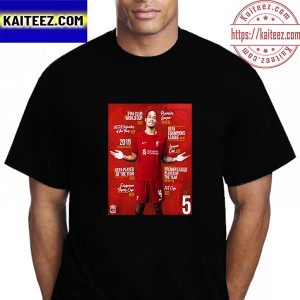 Virgil Van Dijk 5 Years All Title With Liverpool Vintage T-Shirt