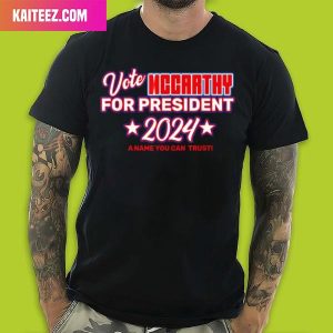 Vote McCarthy For President 2024 Of USA Style T-Shirt