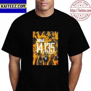 WVU Mens Basketball Gold Rush 14135 Attendance Vintage T-Shirt