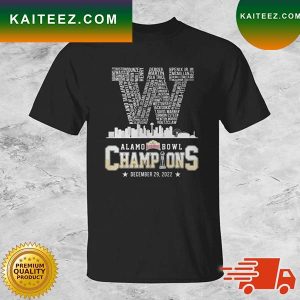 Washington Huskies Team City Alamo Bowl Champions December 29 2022 T-Shirt