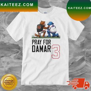 Who Dey Mascot And Billy Buffalo Mascot Pray For Damar Hamlin T-shirt