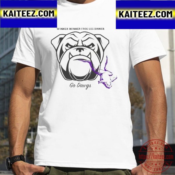 Winner Winner Frog Leg Dinner Go Dawgs Vintage T-Shirt