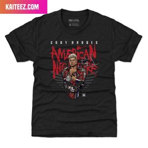 Youth Black Cody Rhodes Skull WWE Champion Style T-Shirt