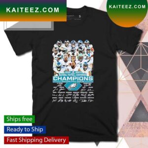 2022 2023 National Football Conference Champions Philadelphia Eagles signatures T-shirt