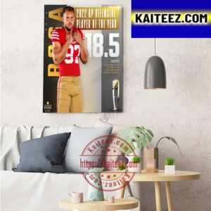 2022 AP Defensive Player Of The Year Is Nick Bosa Art Decor Poster Canvas