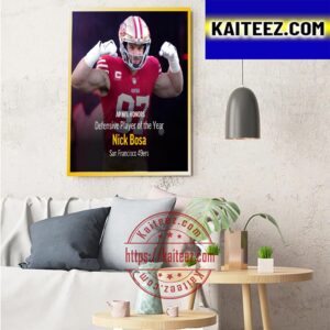 2022 AP NFL Defensive Player Of The Year Winner Is Nick Bosa Art Decor Poster Canvas