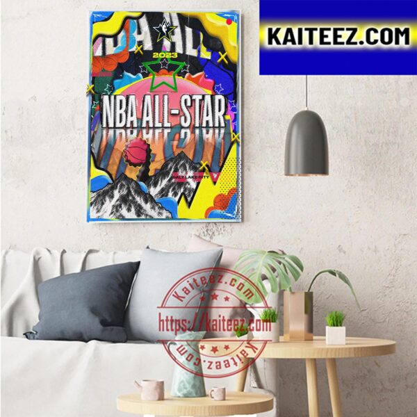 2023 NBA All Star In Salt Lake City Utah Art Decor Poster Canvas