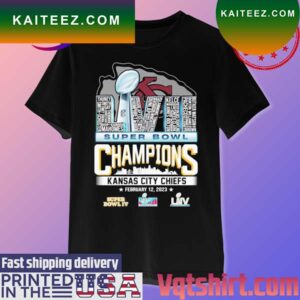 2023 Super Bowl Champions Kansas City Chiefs 3x Super Bowl T-shirt