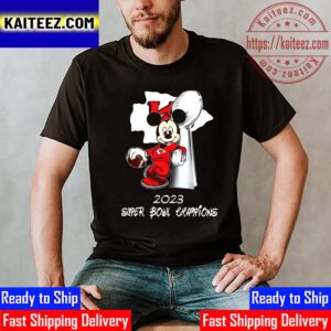 2023 Super Bowl LVII Champions Are Kansas City Chiefs x Mickey Mouse Disney Vintage T-Shirt