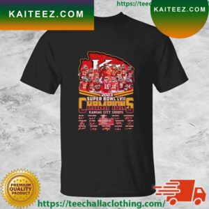 2023 Super Bowl LVII Champions Kansas City Chiefs Signatures T-tshirt