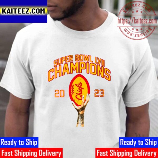 2023 Super Bowl LVII Champions x Rihanna x Kansas City Chiefs Champions Vintage T-Shirt