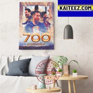 700 Career Club Goals For Lionel Messi Art Decor Poster Canvas