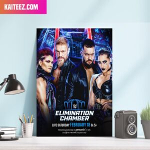 Adam Edge Copeland x The Beth Phoenix x Finn Balor x Rhea Ripley WWE Elimination Chamber WWE Hall Of Famers Decorations Canvas-Poster