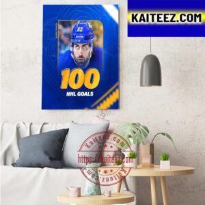 Alex Tuch 100 NHL Goals With Buffalo Sabres Art Decor Poster Canvas
