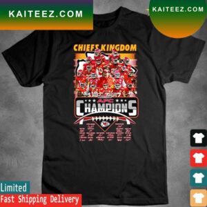 Awesome official The Chiefs Kingdom 2022 AFC Champions signatures T-shirt