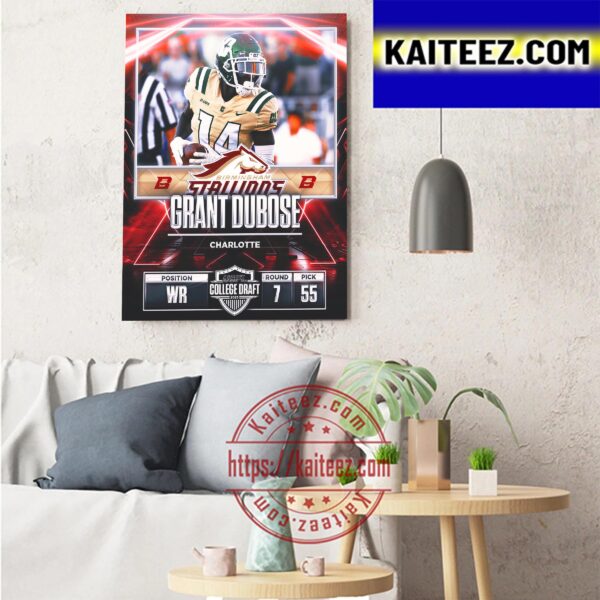 Birmingham Stallions In The 2023 USFL College Draft Select Grant DuBose Art Decor Poster Canvas