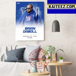 Brian Daboll Is 2022 NFL Coach Of The Year Art Decor Poster Canvas