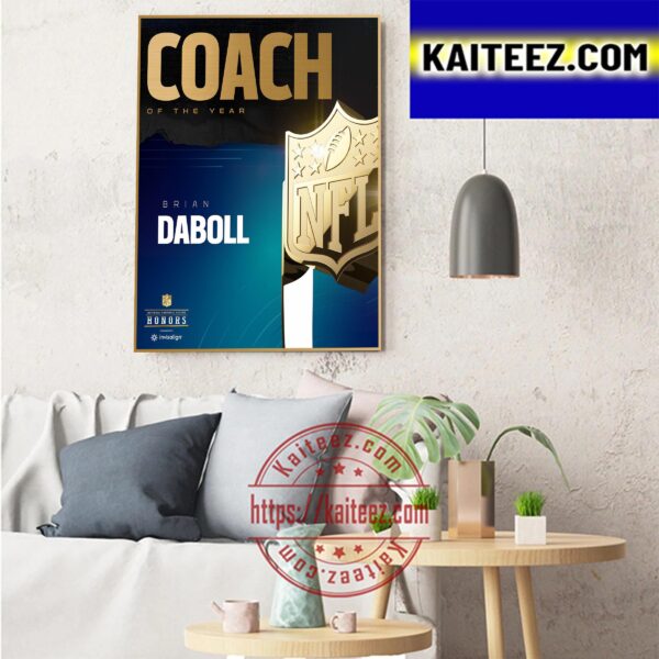 Brian Daboll Wins 2022 NFL Coach Of The Year Art Decor Poster Canvas