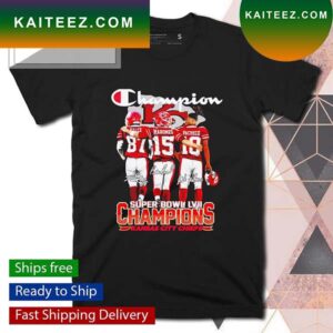 Champion Super Bowl LVII Champions Kansas City Chiefs signatures T-shirt