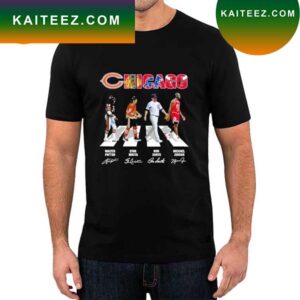 Chicago Walter Payton Stan Mikita Ron Santo and Michael Jordan Abbey road signatures 2023 T-shirt