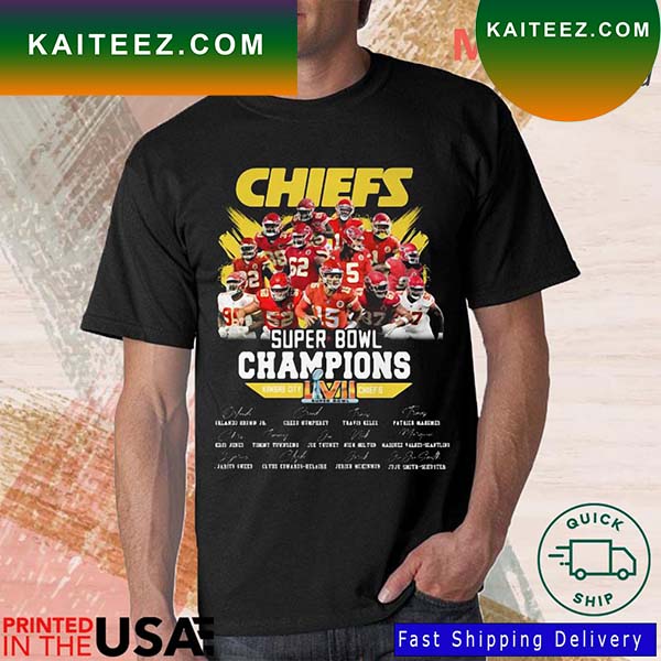 Chiefs Super Bowl Champions LVII Kansas City Chiefs Signatures 2023 T ...