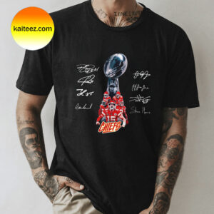 Congratulations Kansas City Chiefs Become A Champion Of Super Bowl LVII 2023 All Team Signatures T-shirt