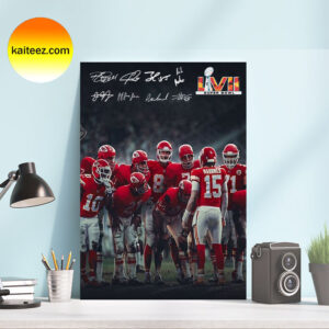 Congratulations Kansas City Chiefs To Become Winner Of Super Bowl LVII 2023 All Champion Signature Poster Canvas