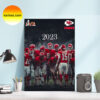 Kansas City Chiefs And Super Bowl LVII Trophy Congratulations Team To Become Champion And Team Signatures Poster Canvas