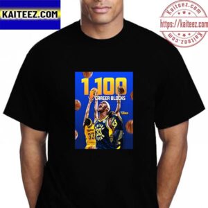 Congratulations To Myles Turner 1100 Career Blocks With Indiana Pacers Vintage T-Shirt