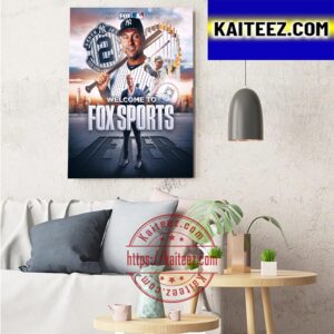 Derek Jeter Welcome To FOX Sports Art Decor Poster Canvas